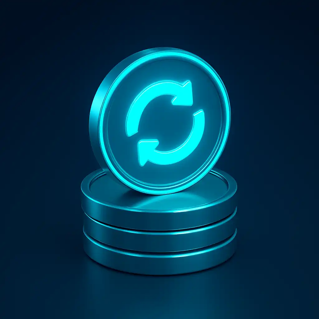 Pila di monete luminose che rappresenta un reload bonus settimanale